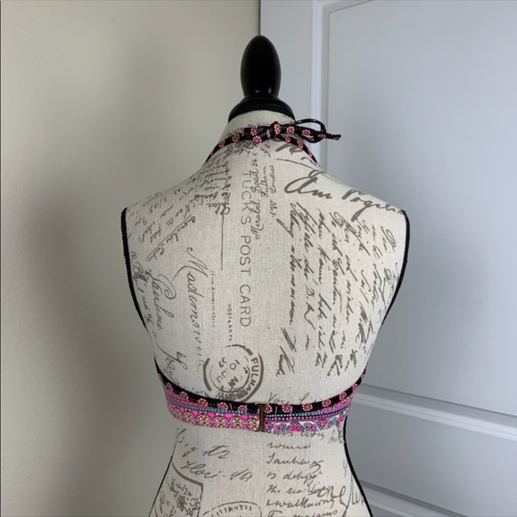 Colorful Cross Up Bikini Top - Picture 4 of 7